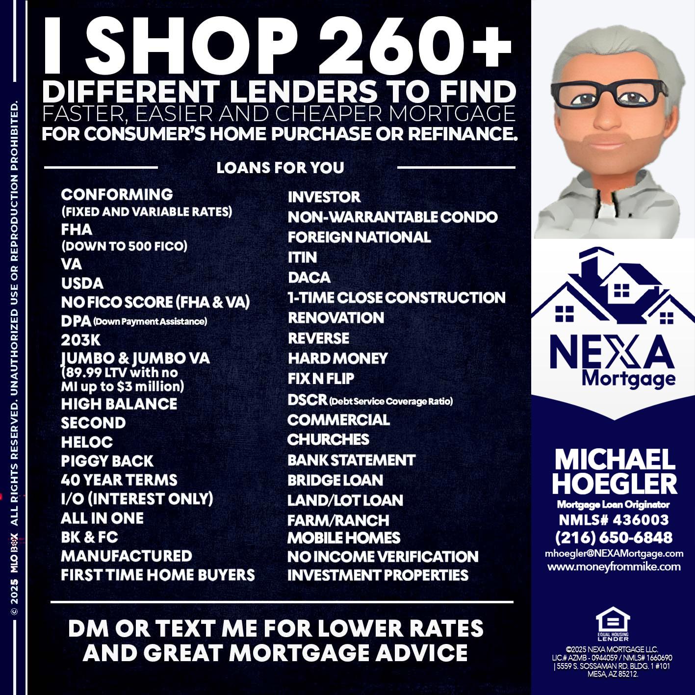 I SHOP +260 - Michael Hoegler -Mortgage Advisor