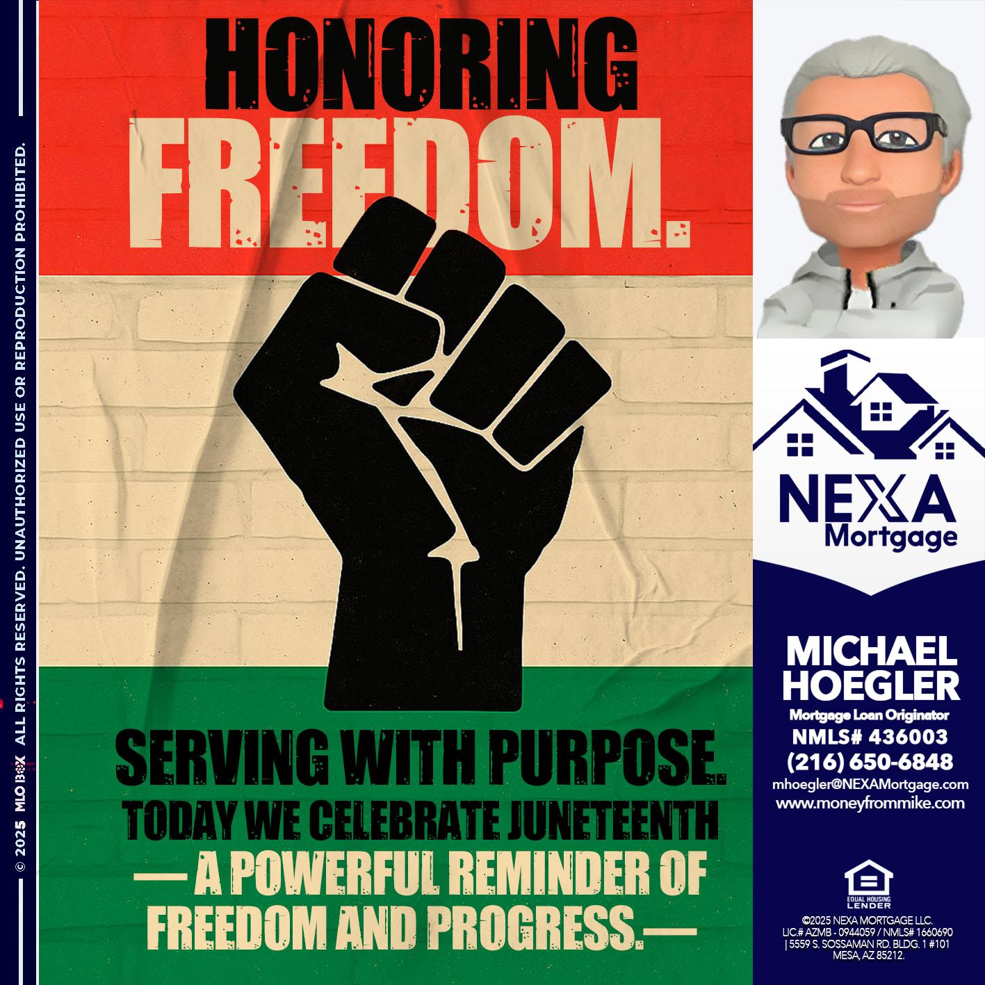 HONORING FREEDOM - Michael Hoegler -Mortgage Advisor
