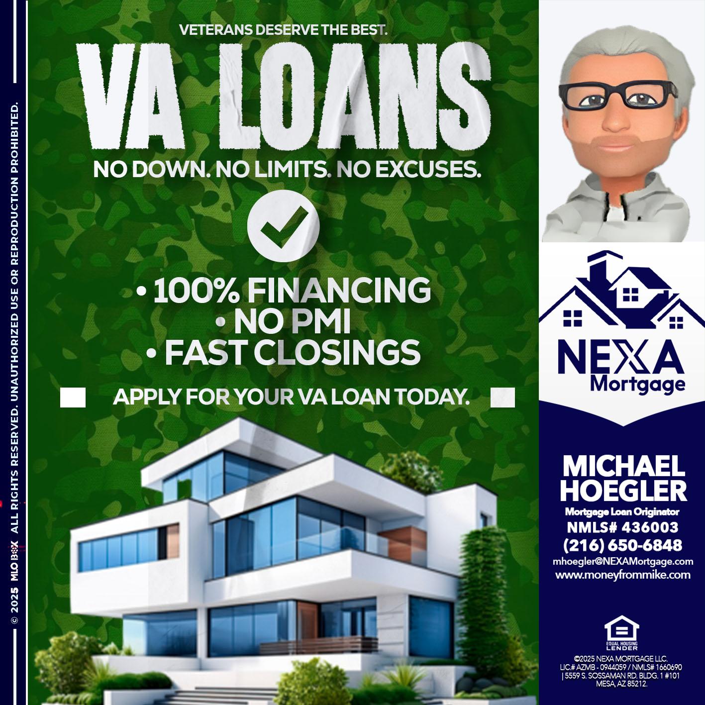 VA LOANS - Michael Hoegler -Mortgage Advisor