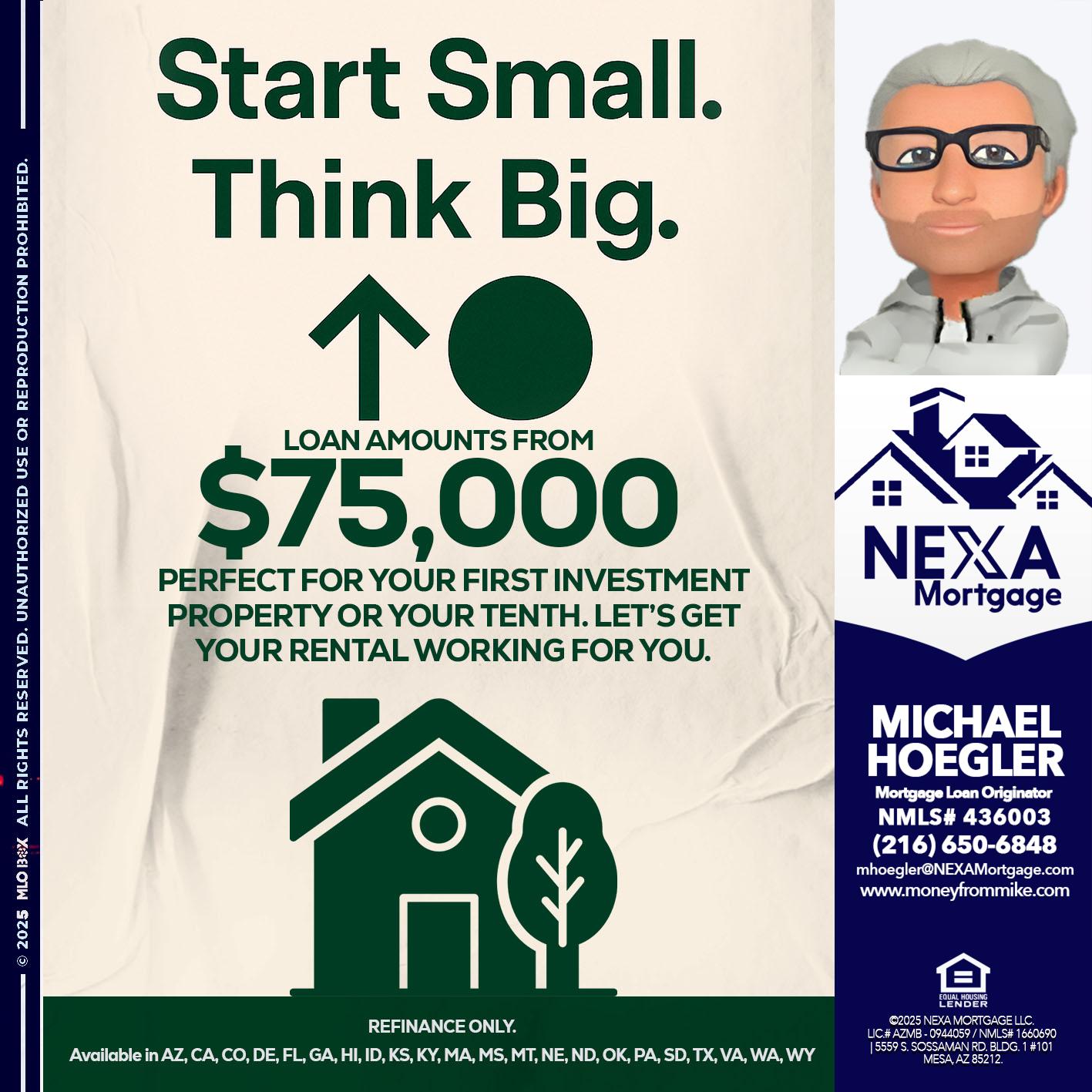 START SMALL - Michael Hoegler -Mortgage Advisor START SMALL - Michael Hoegler -Mortgage Advisor