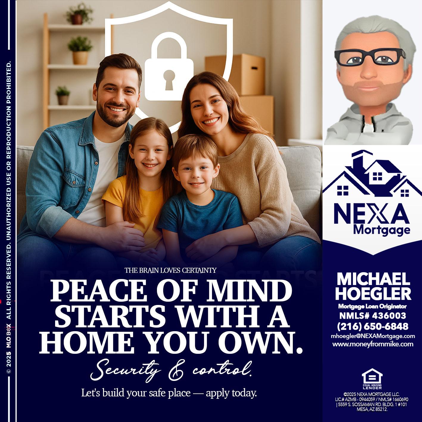 peace of mind - Michael Hoegler -Mortgage Advisor peace of mind - Michael Hoegler -Mortgage Advisor