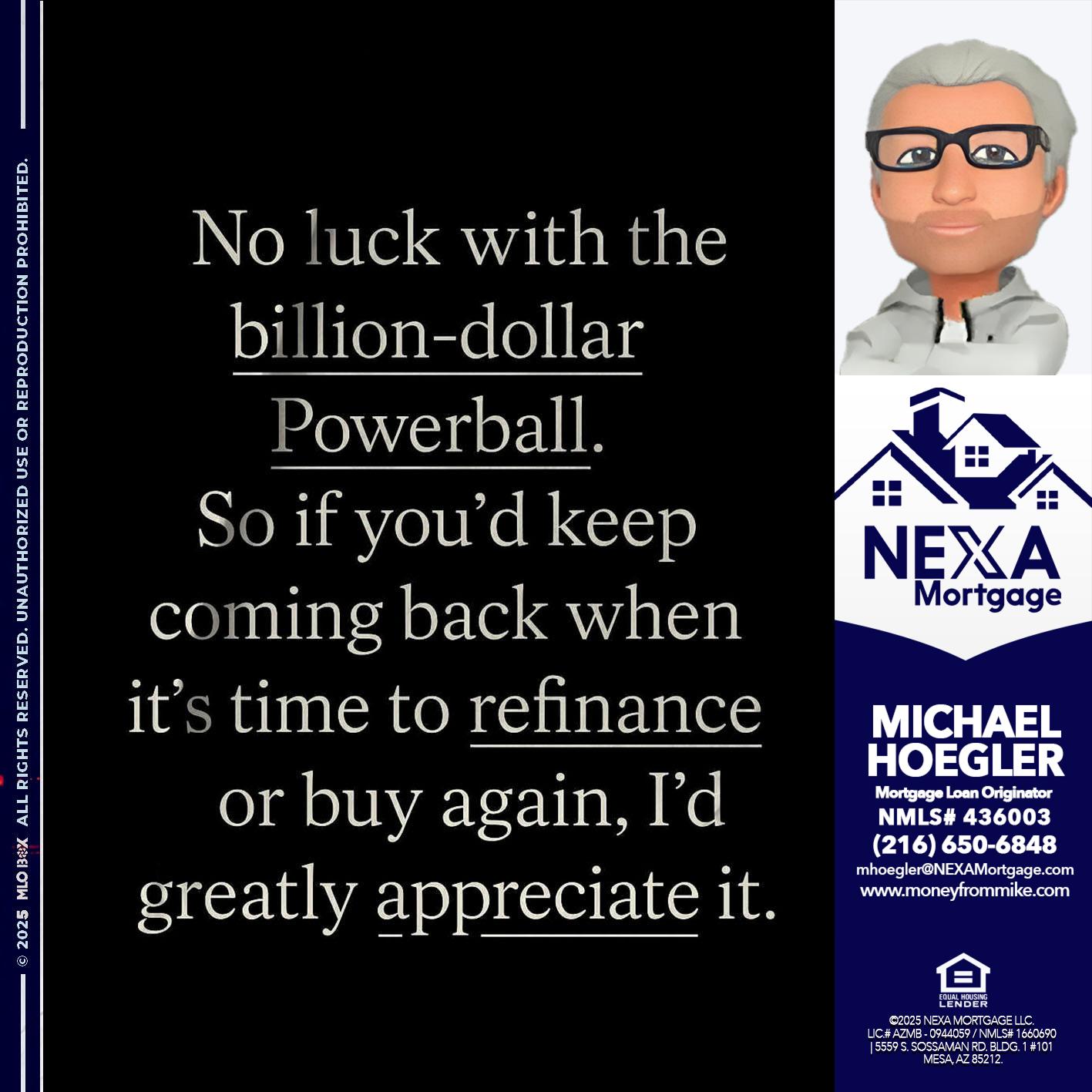 NO LUCK WITH - Michael Hoegler -Mortgage Advisor NO LUCK WITH - Michael Hoegler -Mortgage Advisor