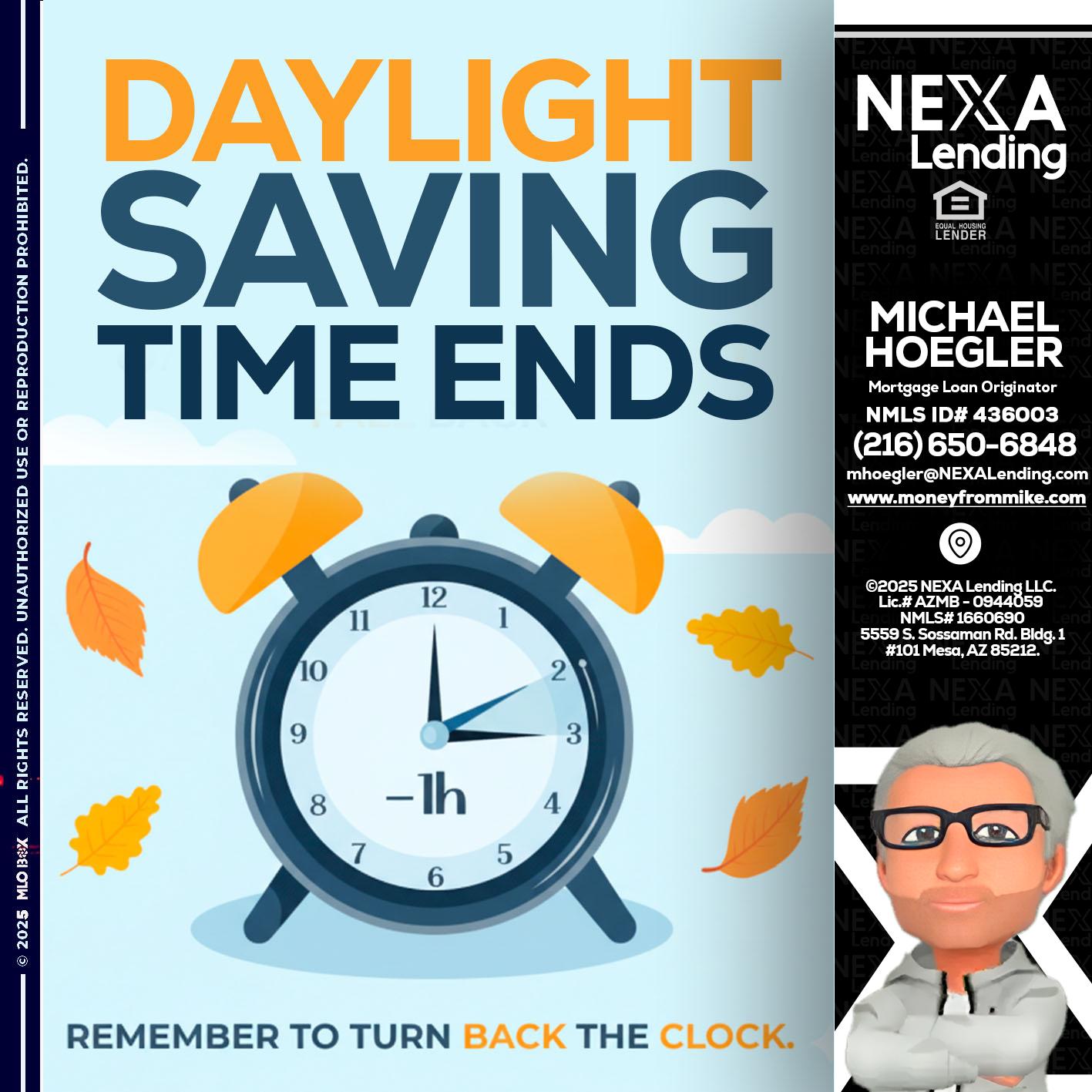 daylight saving - Michael Hoegler -Mortgage Advisor