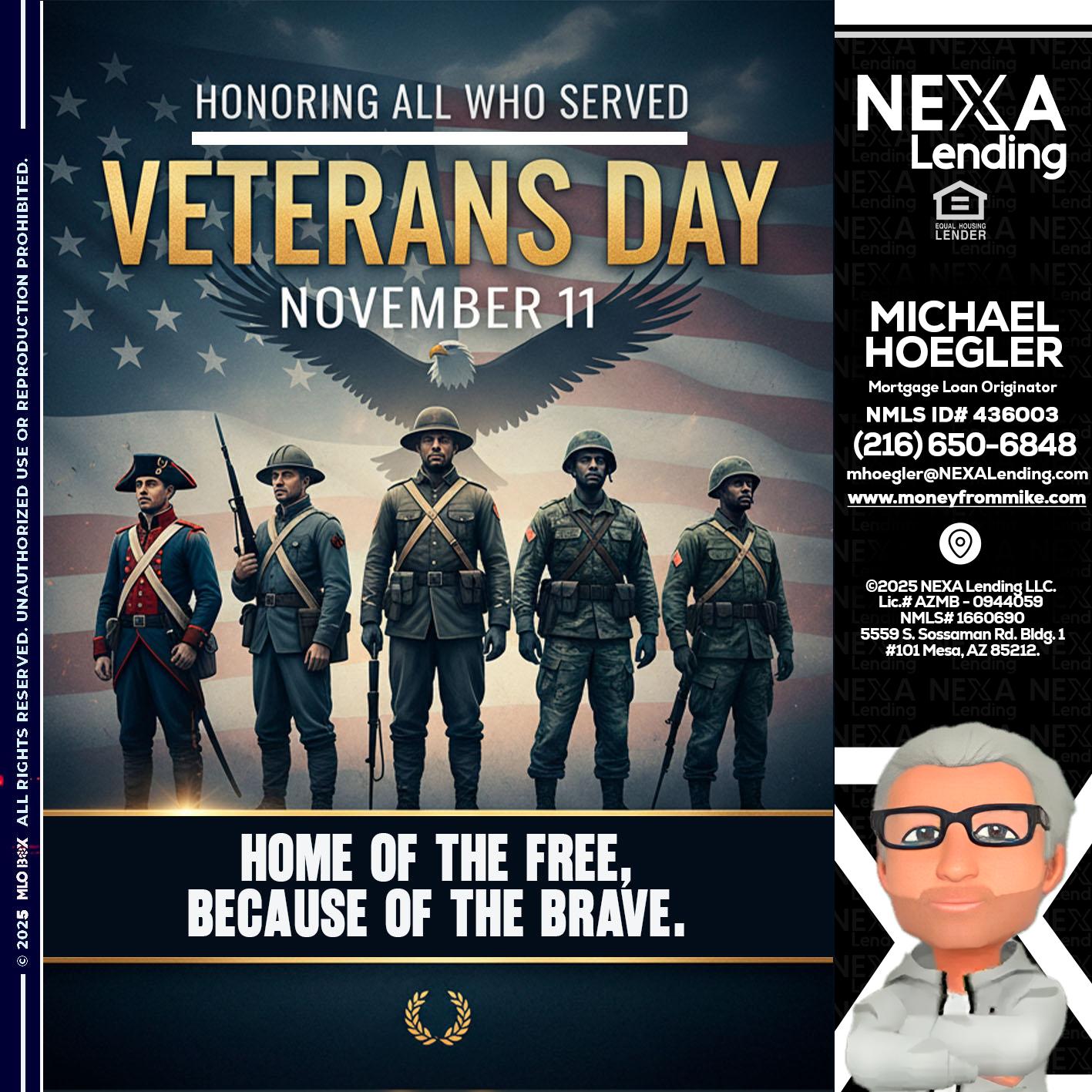 Veterans Day - Michael Hoegler -Mortgage Advisor
