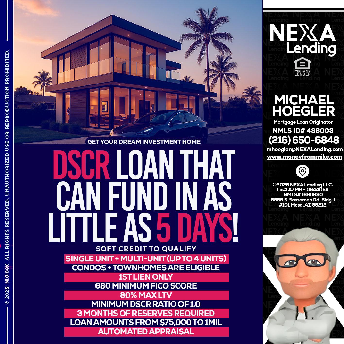 DSCR - Michael Hoegler -Mortgage Advisor
