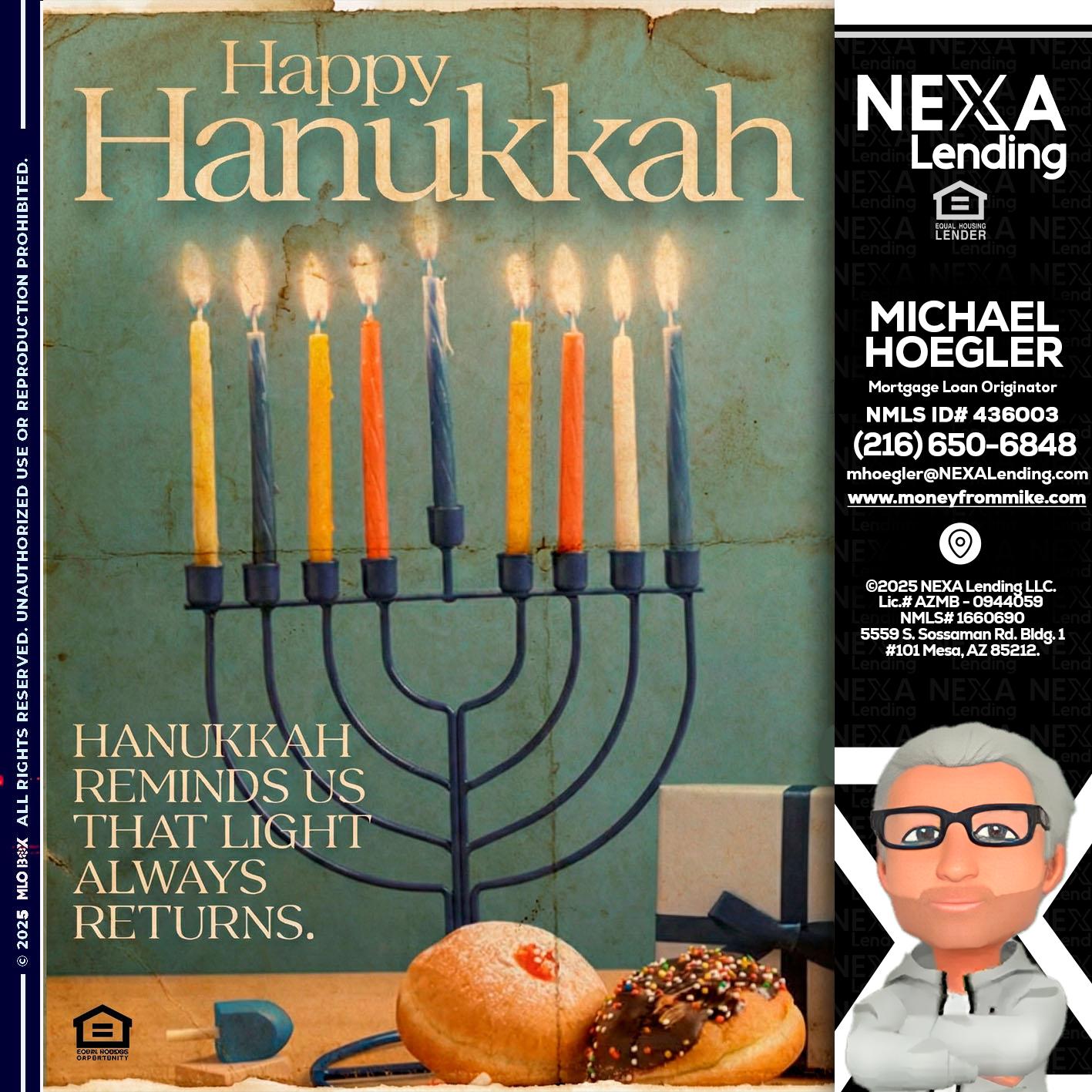 HAPPY HANUKKAH - Michael Hoegler -Mortgage Advisor