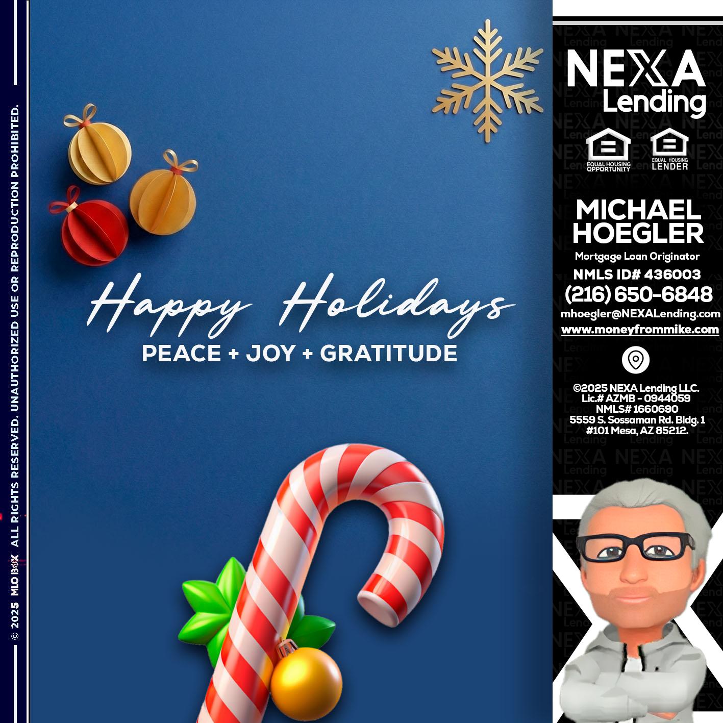 HAPPY HOLIDAYS - Michael Hoegler -Mortgage Advisor