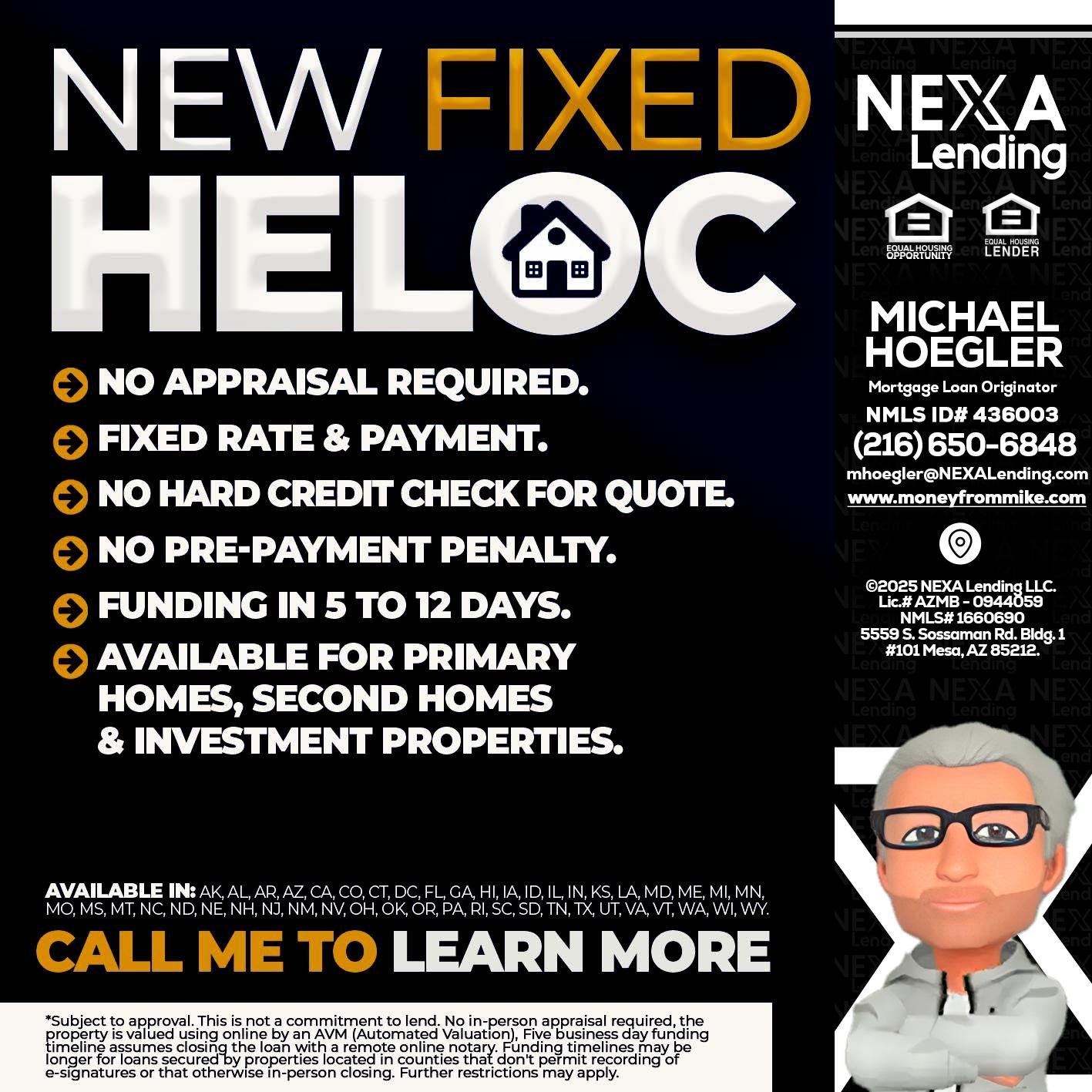 HELOC - Michael Hoegler -Mortgage Advisor