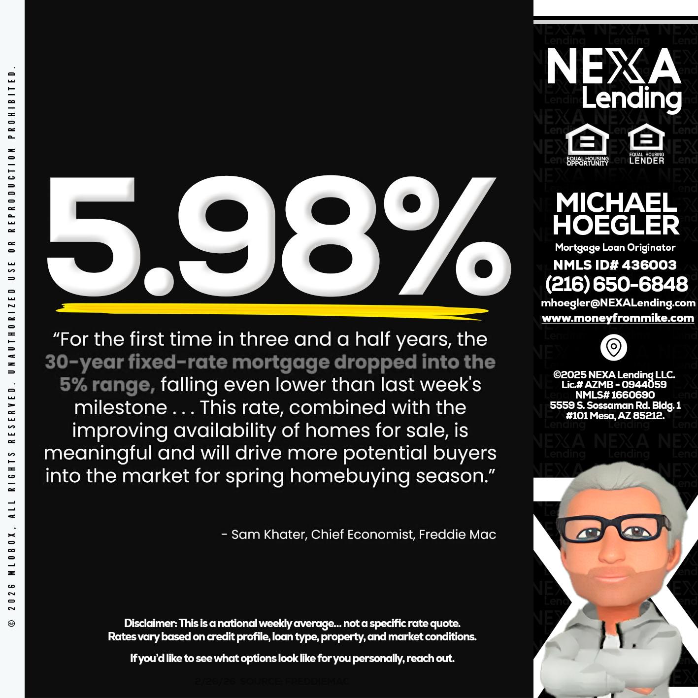 5.98% - Michael Hoegler -Mortgage Advisor