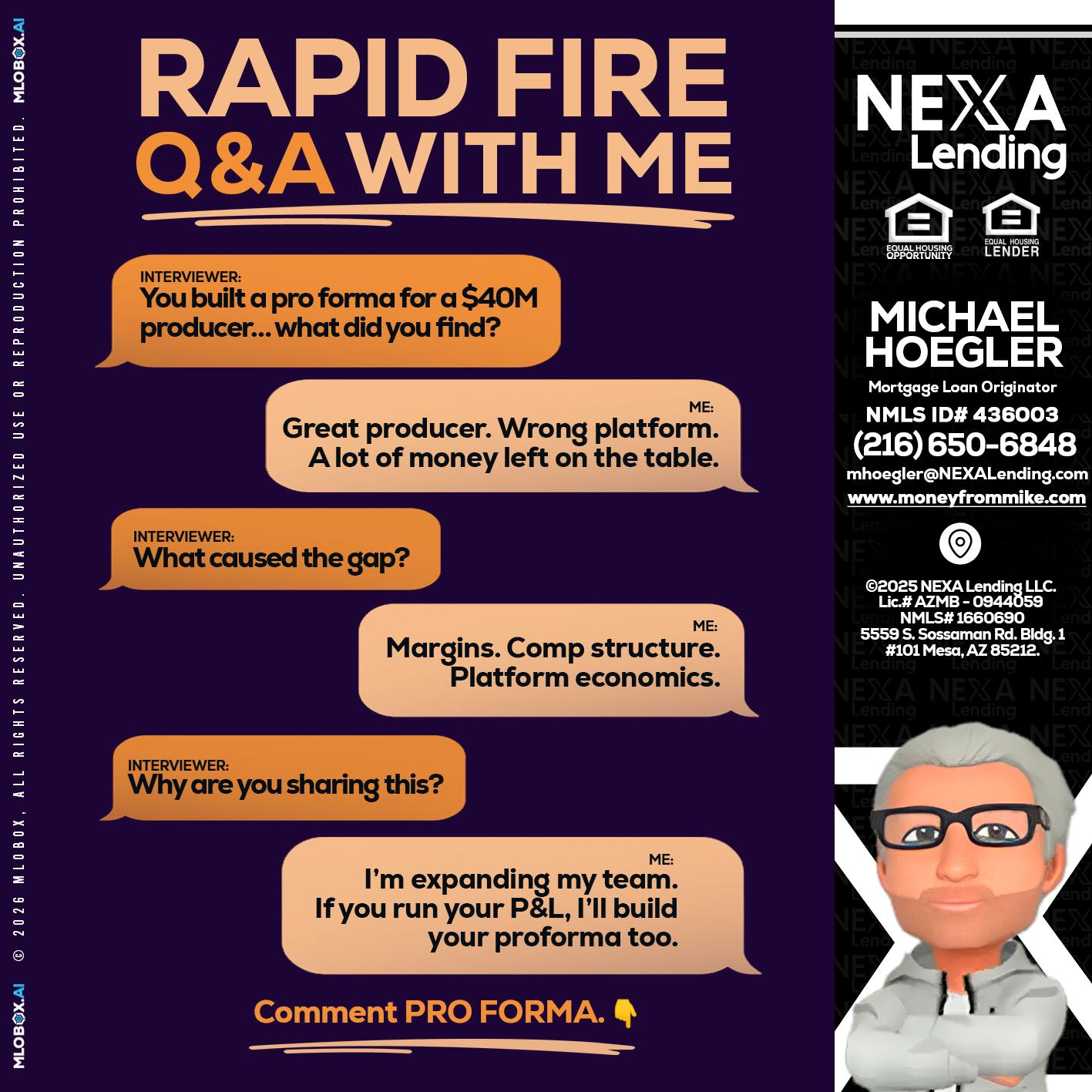 RAPID FIRE - Michael Hoegler -Mortgage Advisor