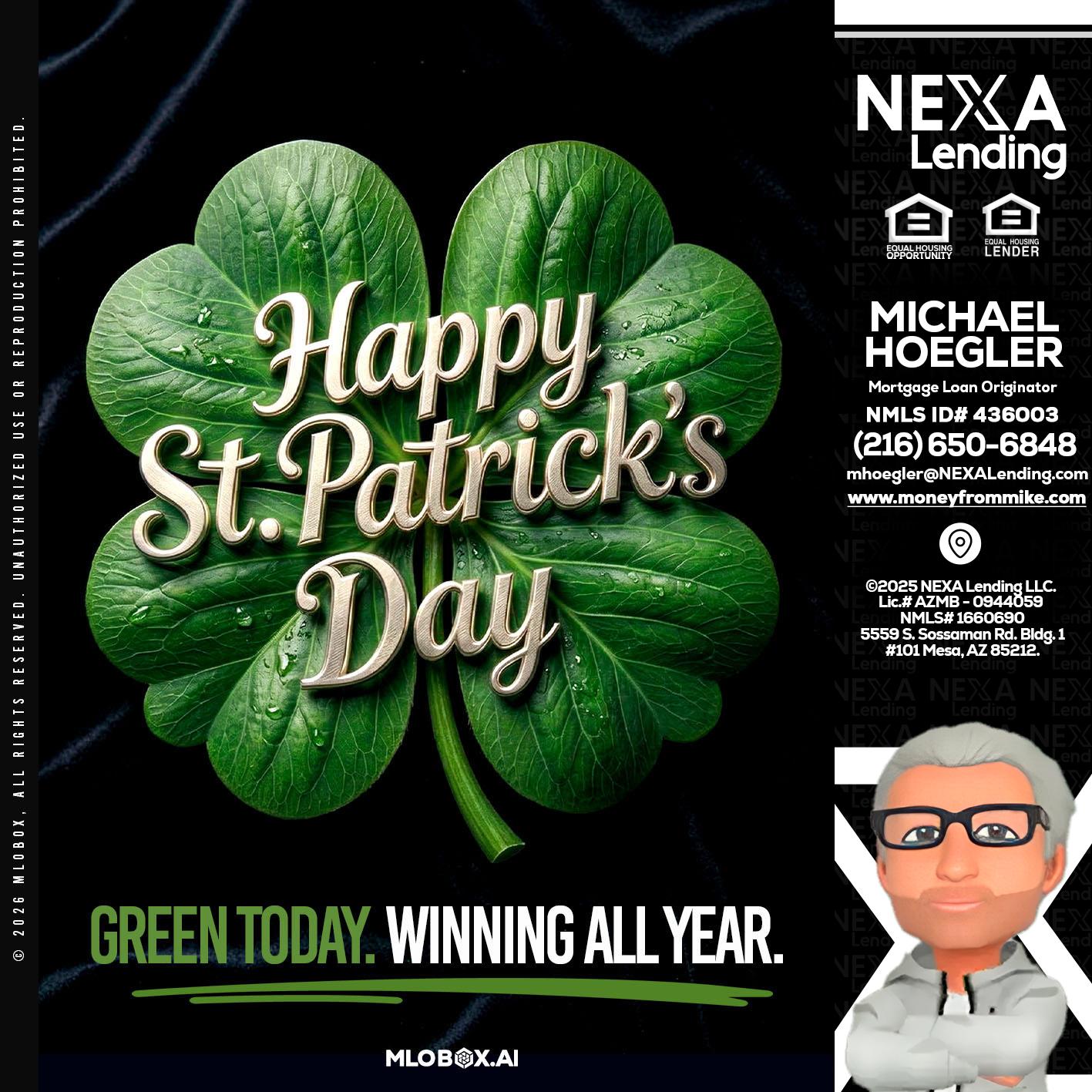 happy st. Patricks day - Michael Hoegler -Mortgage Advisor