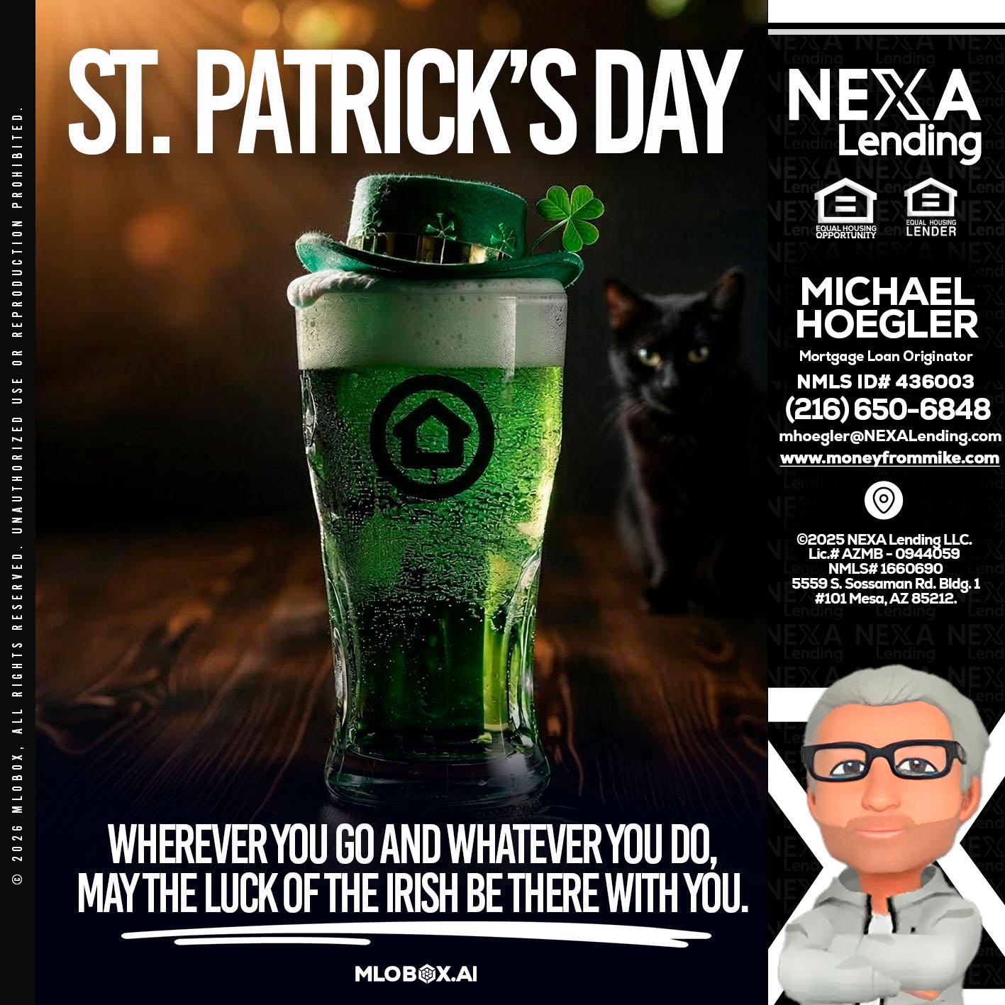 st. Patricks day - Michael Hoegler -Mortgage Advisor
