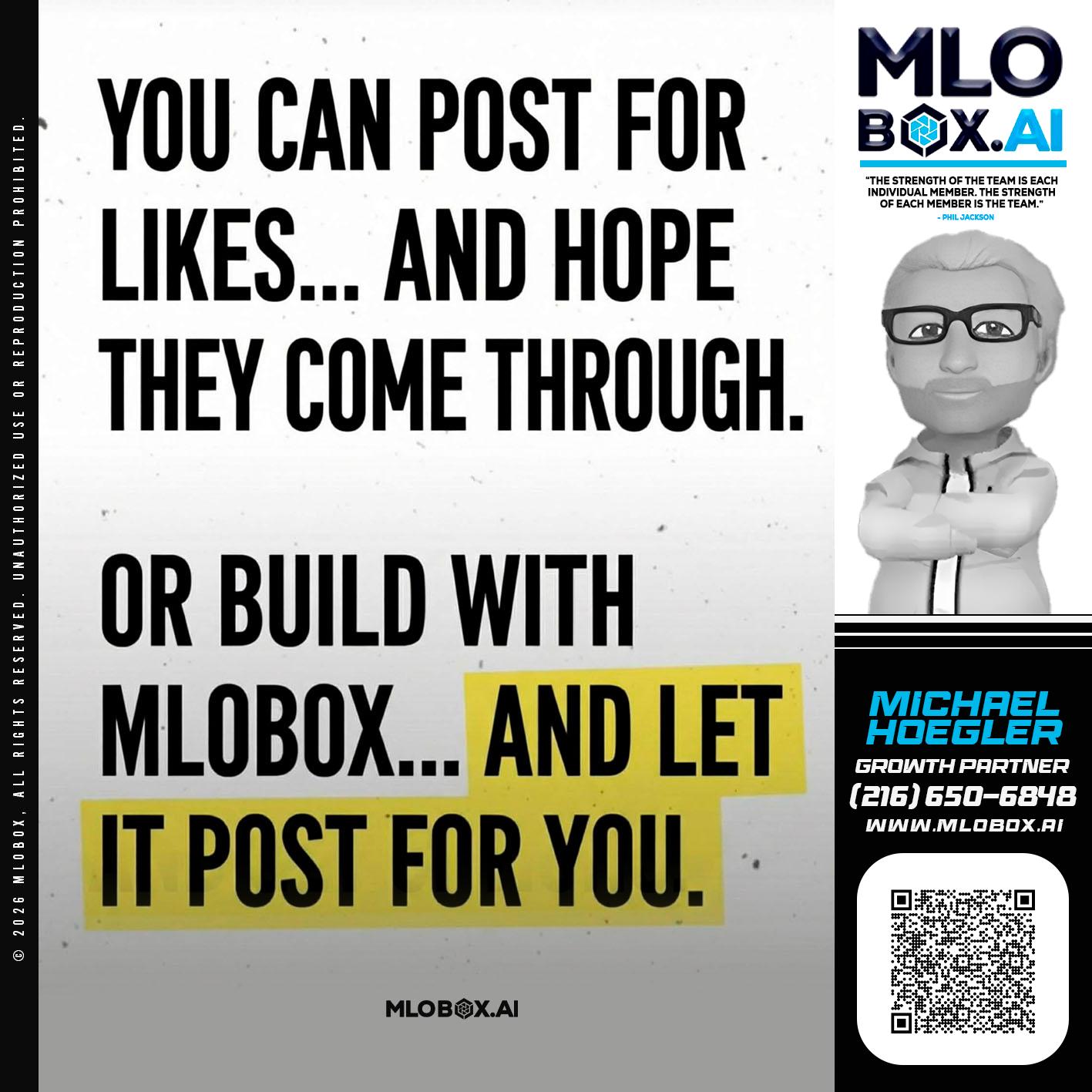 you can post - Michael Hoegler -Mortgage Advisor