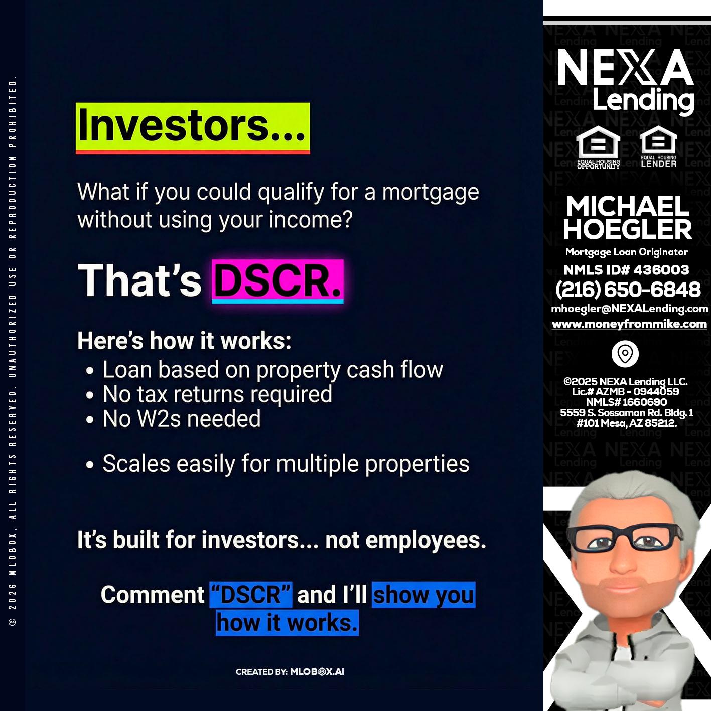 INVESTORS - Michael Hoegler -Mortgage Advisor