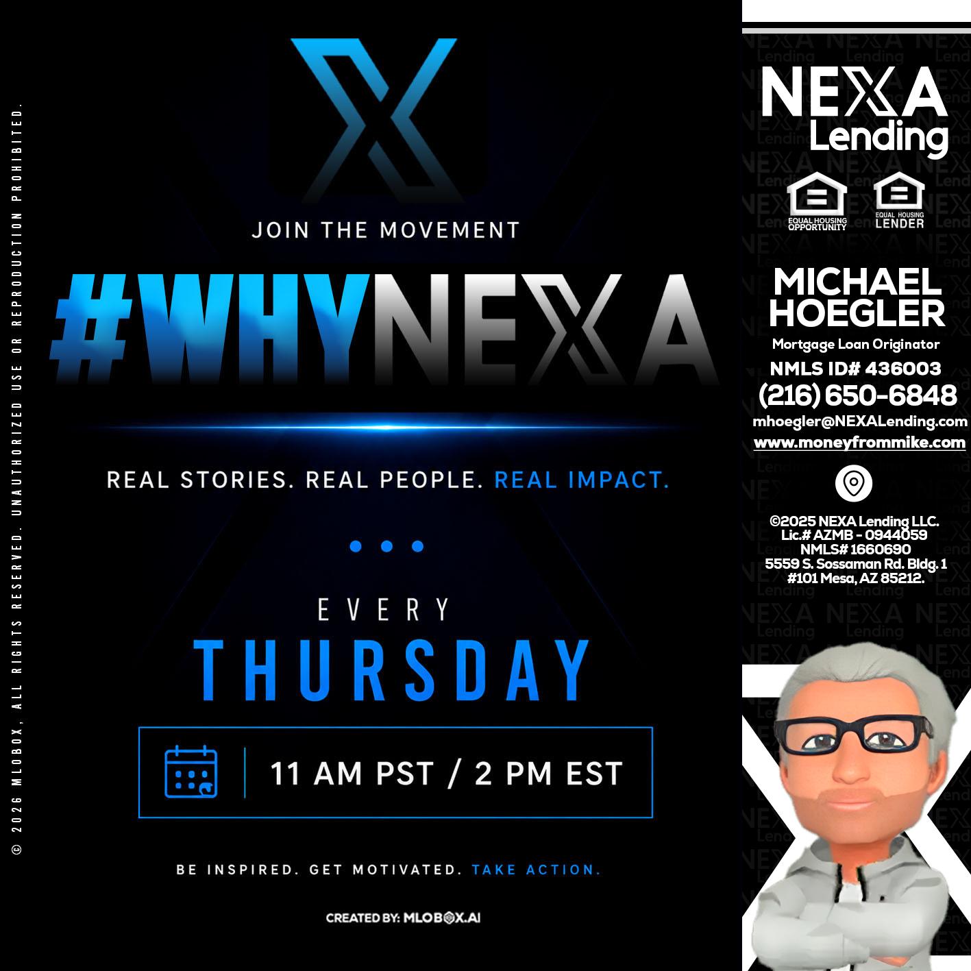 why NEXA - Michael Hoegler -Mortgage Advisor