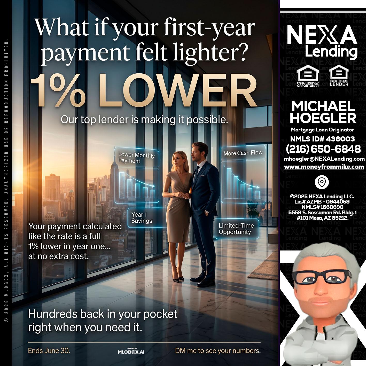 1% LOWER - Michael Hoegler -Mortgage Advisor