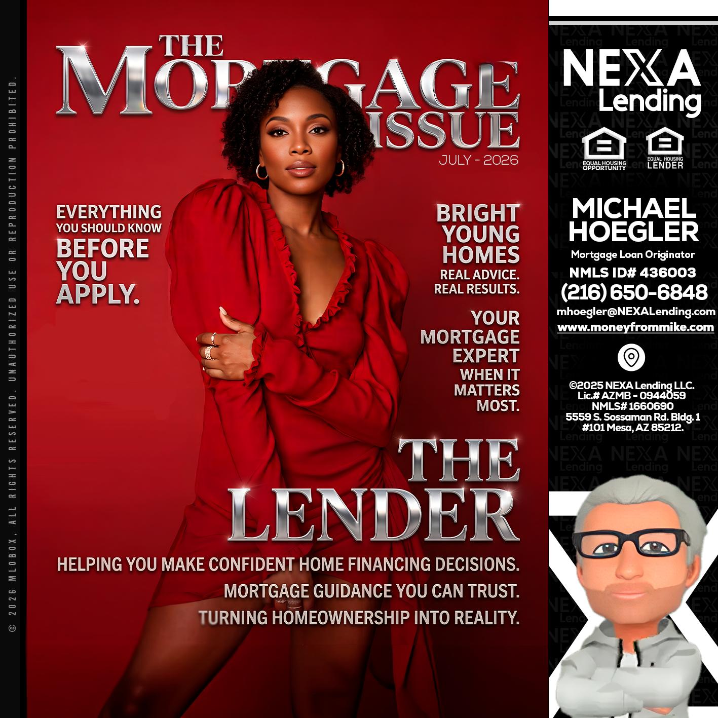 THE MORTGAGE ISSUE JULY - Michael Hoegler -Mortgage Advisor