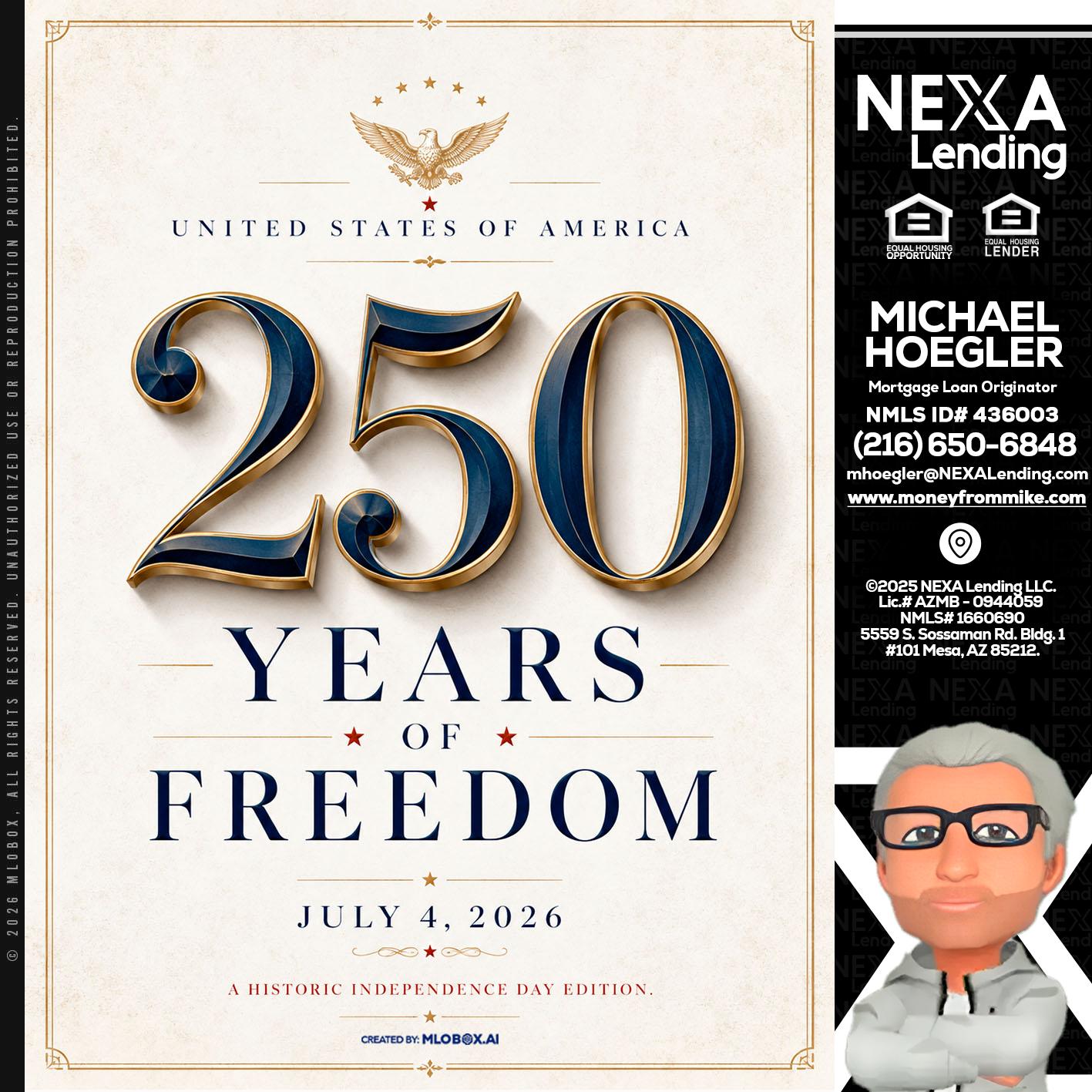 250 YEARS - Michael Hoegler -Mortgage Advisor