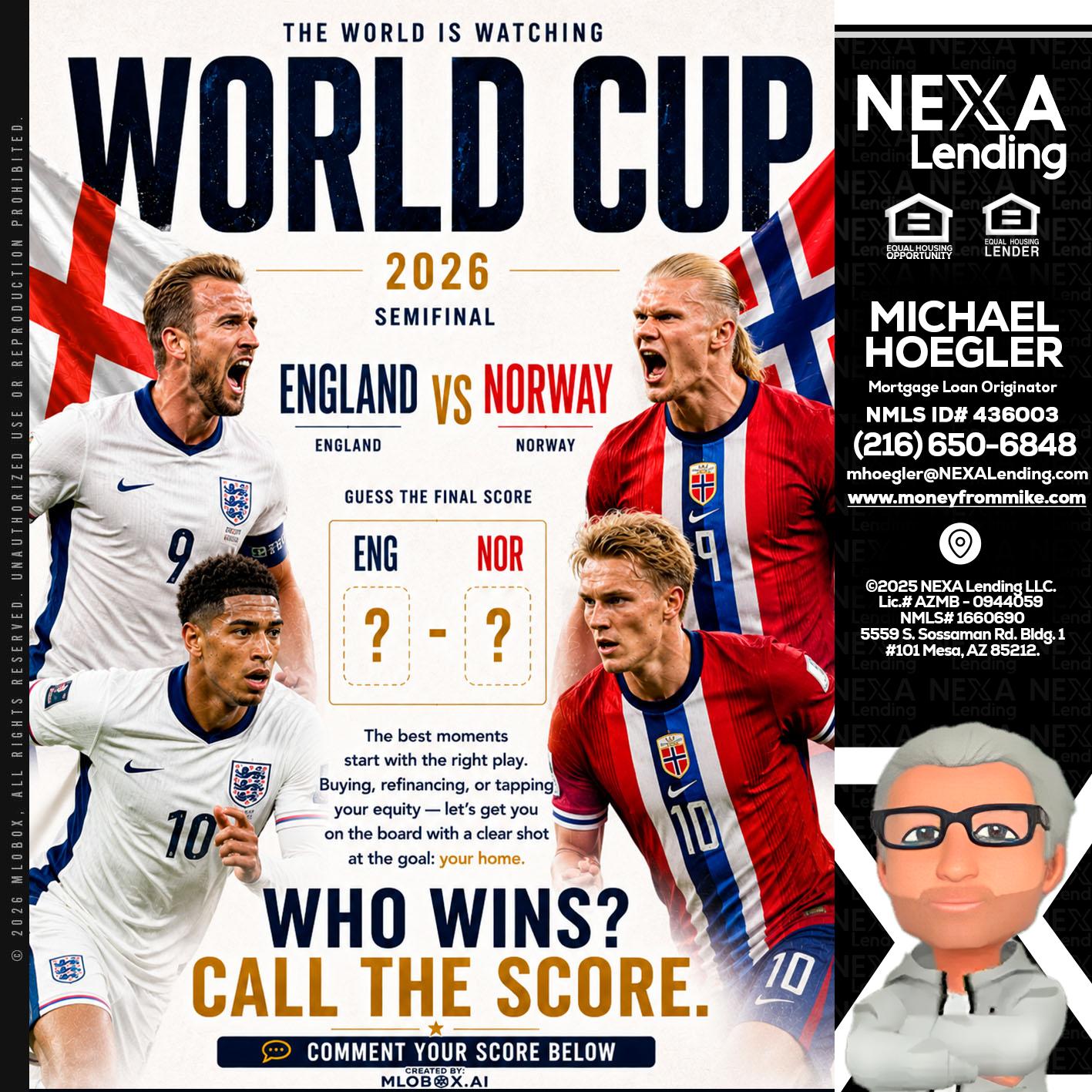 WORLD CUP 2026 - Michael Hoegler -Mortgage Advisor