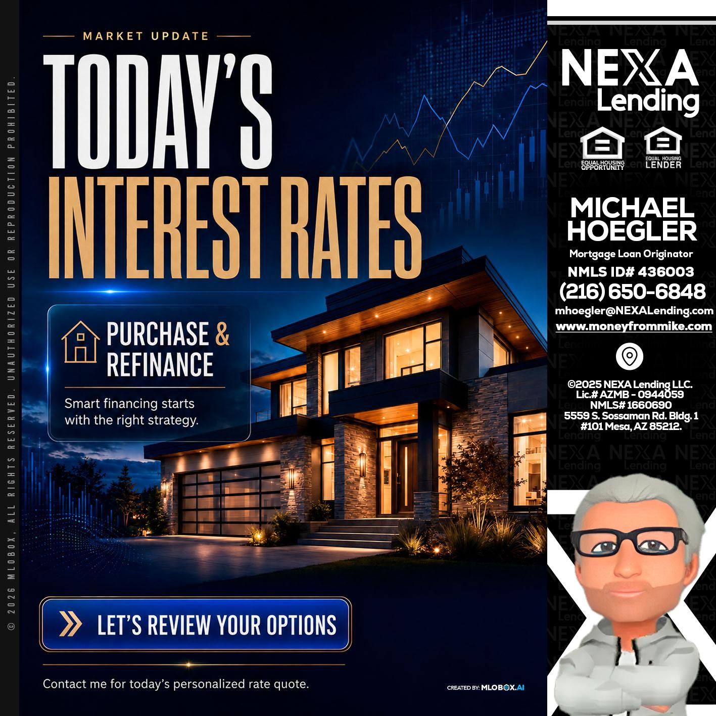 TODAYS RATES - Michael Hoegler -Mortgage Advisor