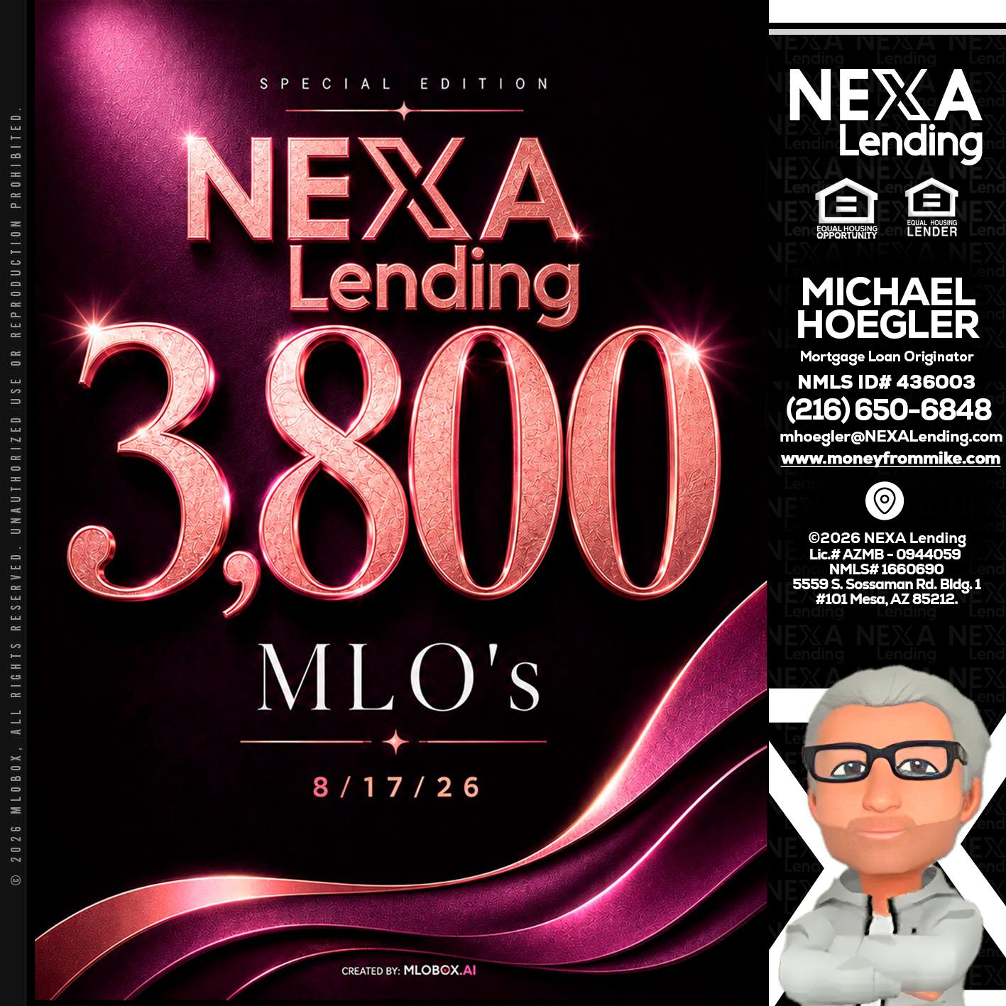 3800 MLOs - Michael Hoegler -Mortgage Advisor