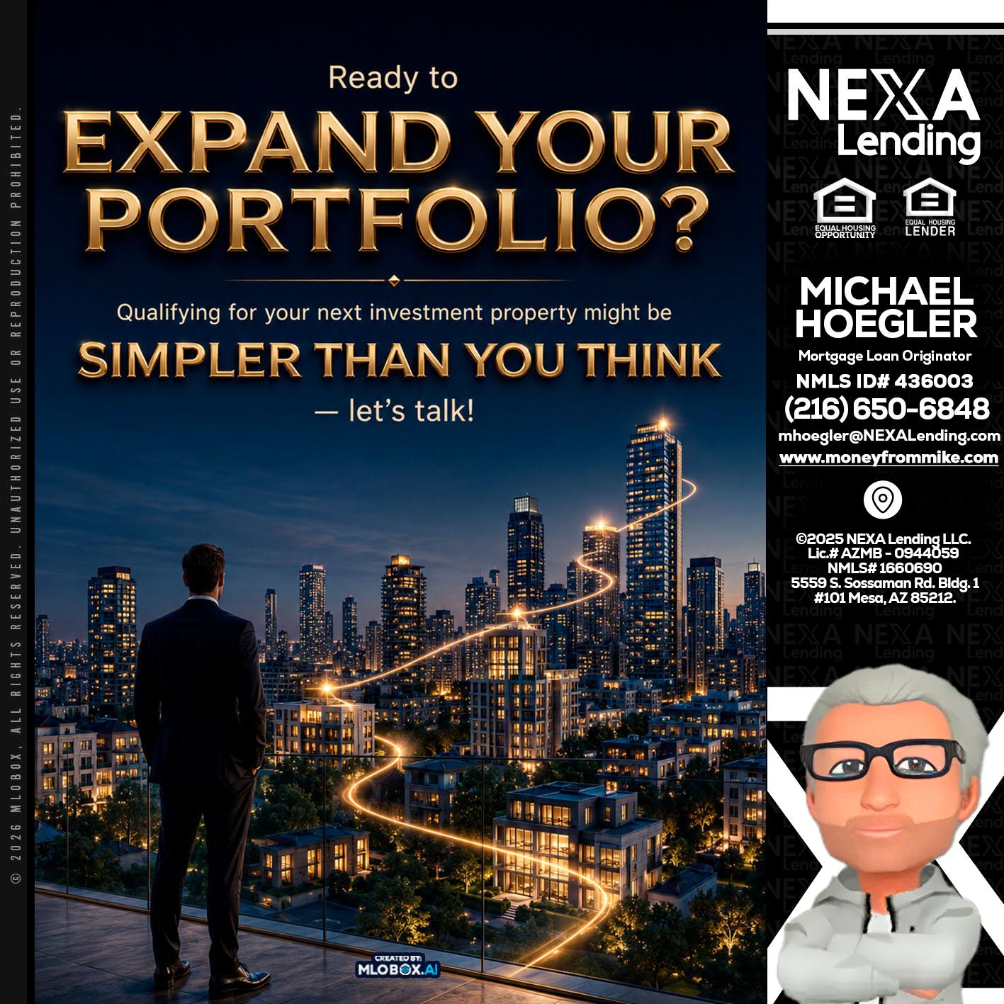 expand you portfolio - Michael Hoegler -Mortgage Advisor